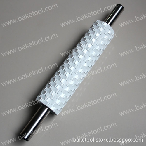 Deep Imperssion Decorative Fondant Cake Basketweave Rolling Pins 16 inch